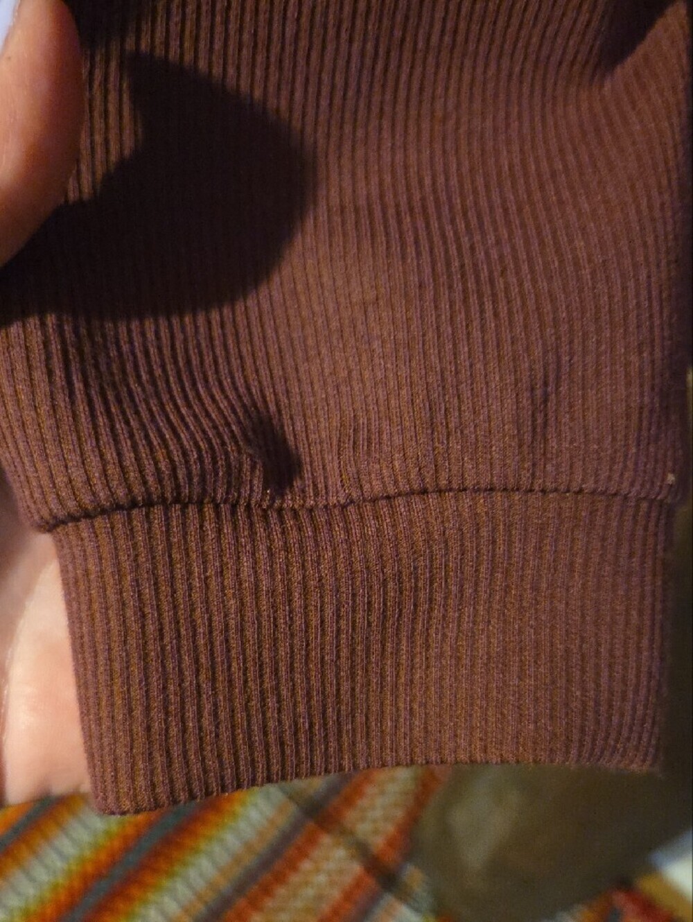 Mauve Ribbed Pullover Sweatshirt - Picture 5 of 6